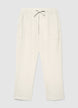 Pantaloni jogger con coulisse e tasche applicate - L