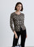 Cardigan con stampa animalier