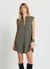Long sleeveless solid-colour shirt