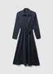 Shirt dress with knot - L
