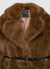 Cappotto midi effetto pelo con cintura