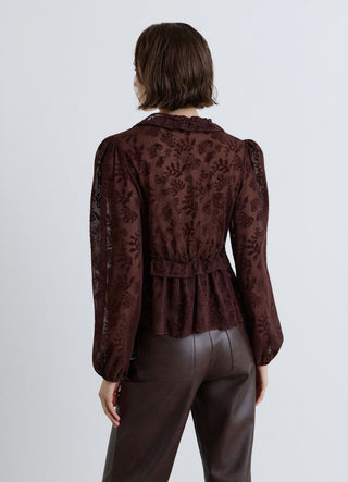 Bluse mit Blumenmuster und Volants