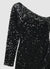 Abito minidress monospalla con paillettes