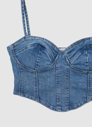 Denim crop top