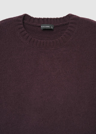 Solid colour crew neck jumper