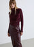 Sweater with plush-effect insert and zip