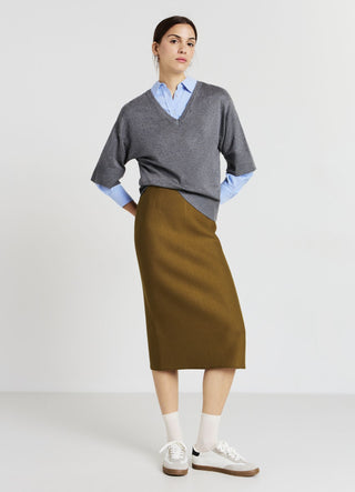 Camicia crop in cotone