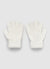 Gloves with ribbed cuffs and pearl detailing