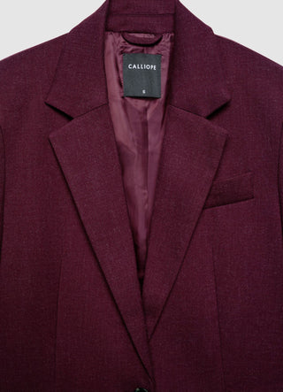 Blazer monopetto a tinta unita