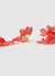 Dangling earrings with beaded flowers