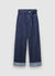 Jeans wide leg con risvolto