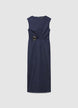 Ärmelloses Denimkleid mit Schnalle - XS