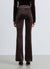 Lange Samt-Leggings mit Schlag