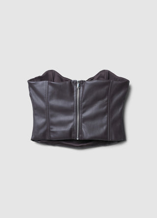 Bralette-Top in Lederoptik