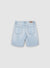 Washed denim shorts