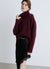 Pullover mit Stehkragen und englischem Rippenmuster