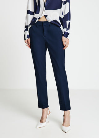 Zigarettenhose aus Baumwoll-Satin
