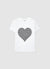 T-shirt con cuore di strass