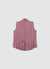 Sleeveless satin-like patterned top