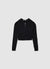 Cardigan con cappuccio e zip