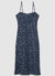 Vestito lungo a fiori con spacco
