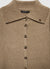 Cardigan with oversized collar and buttons