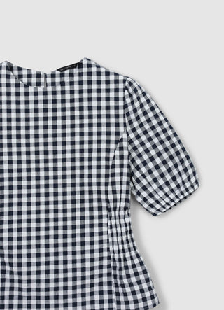 Check patterned blouse