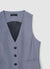 Melange button-down waistcoat