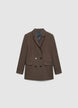 Einreihige Jacke in Uni-Farbe - M