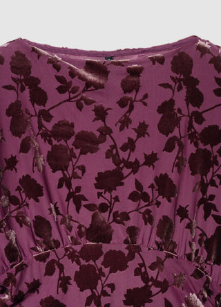 Body mit Dévoré-Blumenmuster