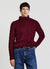 Turtleneck jumper with cable knit