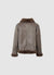 Padded jacket with fur-effect collar