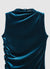 Vestito mini in ciniglia con drappeggio