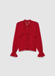 Camicia con rouches e collo arricciato - XS