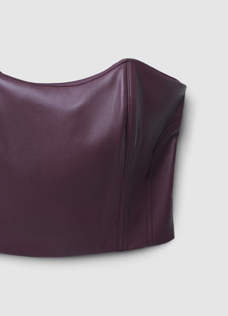 Faux leather bralette top