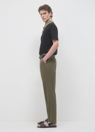 Linen-blend chino trousers