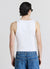 Solid-coloured rib tank top