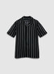 Striped perforated bowling shirt - XL