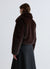 Bomber corto effetto pelo con zip
