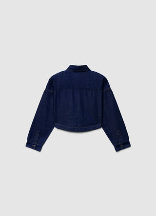 Camicia denim con bottoni e tasche