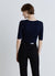 Unifarbenes Ripp-T-Shirt