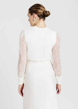 Lace sleeve jumper