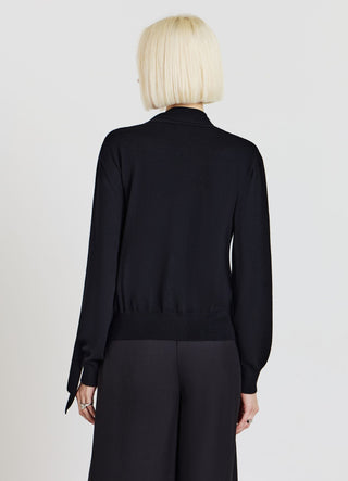 Sweater with scarf collar