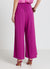 Solid colour faux satin wide-leg trousers