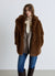 Cappotto midi effetto pelo con cintura
