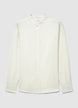 Camicia con collo coreana misto lino - S