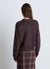 Solid colour crew neck jumper with raw edge finish