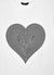 T-shirt con cuore di strass