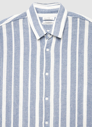 Camicia a righe maniche corte relaxed fit