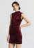 Vestito mini in ciniglia con drappeggio